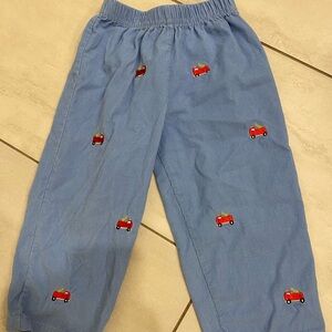 Toddler boy fire truck pants